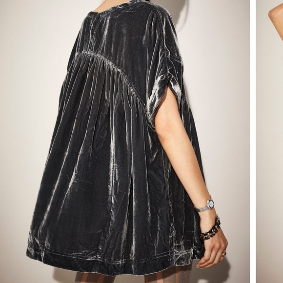 Free People Moon City Velvet Tunic Top - Picture 3 of 5